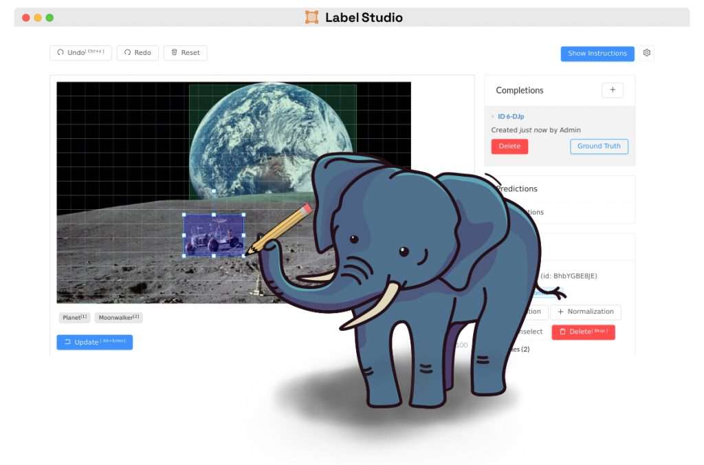 label studio elephant